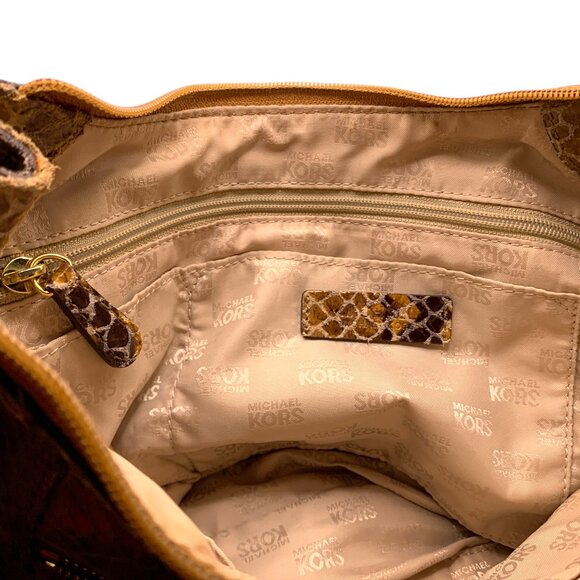 MICHAEL KORS Snakeskin Leather Crossbody Hobo - Picture 8 of 8
